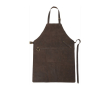 Tablier en cuir avec anneau en métal et sangles réglables couleur marron