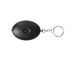 Porte-clés en plastique avec lampe torche LED et mini-alarme couleur noir