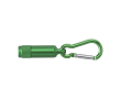 Lampe de poche en aluminium avec mousqueton et LED couleur vert