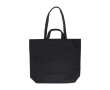 Sac en coton recyclé avec zip latéral et double poignée couleur noir