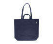 Sac en coton recyclé avec zip latéral et double poignée couleur bleu