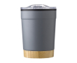 Verre acier inoxydable-bambou, couvercle à pression 300ml couleur gris