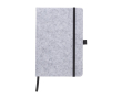 Carnet en feutre recyclé approx. A5 à feuilles lignées couleur gris