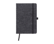Carnet en feutre recyclé approx. A5 à feuilles lignées couleur gris foncé