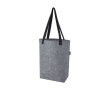 Sac de courses en feutre recyclé avec fond large couleur gris