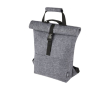 Sac à dos enroulable en feutre recyclé avec diverses sangles couleur gris