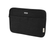 Pochette PC 14” en coton recyclé GRS à plaque en métal mate couleur noir