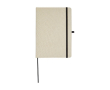 Carnet en coton bio avec couverture rigide B6 pages lignées couleur naturel
