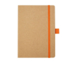 Carnet en papier recyclé avec porte-stylo A5 pages lignées couleur orange