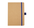 Carnet en papier recyclé avec porte-stylo A5 pages lignées couleur bleu