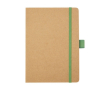Carnet en papier recyclé avec porte-stylo A5 pages lignées couleur vert