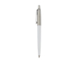 Stylo recyclé élégant Parker Jotter, recharge d´encre bleue couleur blanc
