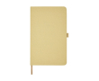 Carnet A5 éco issu de déchets à couverture rigide et lignes couleur marron clair