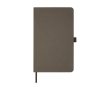 Carnet A5 éco issu de déchets à couverture rigide et lignes couleur marron