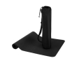Tapis de yoga antidérapant de 6 mm en plastique recyclé couleur noir