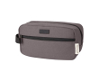 Vanity-case en coton recyclé GRS à plaque en métal 330 g/m² couleur gris