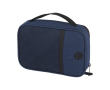 Pochette en RPET avec mousqueton pour gadgets électroniques couleur bleu marine