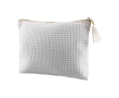 Trousse de toilette en coton zippée à tirette dorée 240 g/m² couleur blanc