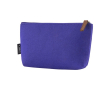 Trousse en feutre de polyester recyclé à fermeture éclair couleur bleu
