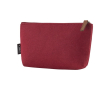 Trousse en feutre de polyester recyclé à fermeture éclair couleur bordeaux