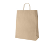 Grand sac en papier kraft à anses torsadées 120g/m² couleur beige