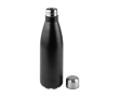 Bouteille en acier inoxydable recyclé, bouchon argenté 750ml couleur noir