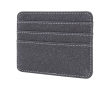 Porte-cartes en cuir recyclé à 3 compartiments pour cartes couleur noir