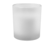 Bougie en paraffine et cire végétale dans un verre teinté couleur blanc