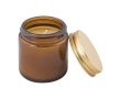 Bougie parfum sauge des bois et sel marin au couvercle doré couleur orange