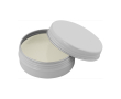 Baume à lèvres dans un récipient vissé, parfum vanille 12g couleur blanc