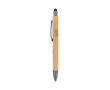 Stylo en bambou avec clip en métal et stylet, mine noire couleur titan