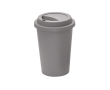 Tasse à emporter en plastique réutilisable, couvercle 450ml couleur gris