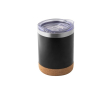 Mug thermique en acier inoxydable à couvercle et liège 400ml couleur noir