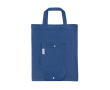 Sac en coton pliable avec housse intégrée 140 g/m² couleur bleu