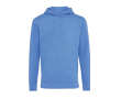 Sweat en coton écologique non teinté 340 g/m2 Iqoniq Torres couleur bleu chiné