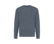 Sweat chiné en coton biologique 340 g/m2 Iqoniq Denali couleur bleu foncé chiné