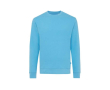 Sweat col rond en coton écologique 340 g/m2 Iqoniq Zion couleur cyan