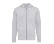 Sweat zippé en coton écologique 340 g/m2 Iqoniq Abisco couleur gris clair chiné