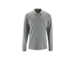 Polo manches longues homme 100% coton 180 g/m2 SOL'S Perfect couleur gris clair