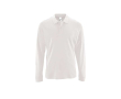 Polo manches longues homme 100% coton 180 g/m2 SOL'S Perfect couleur blanc