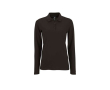 Polo manches longues femme 100% coton 180 g/m2 SOL'S Perfect couleur noir