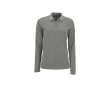 Polo manches longues femme 100% coton 180 g/m2 SOL'S Perfect couleur gris clair