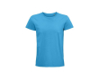 T-shirts durables avec logo à offrir couleur cyan