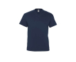 T-shirt promotionnel basique col V couleur bleu marine