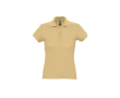 Polo femme personnalisable avec logo couleur marron clair