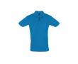 Polo floqué 100% coton pour marque couleur cyan