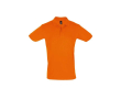 Polo floqué 100% coton pour marque couleur orange