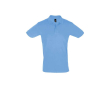 Polo floqué 100% coton pour marque couleur bleu pastel