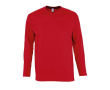 Tee shirt manches longues avec logo couleur rouge