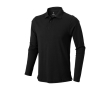 Polo en coton homme à manches longues 200 g/m2 Elevate Life couleur noir